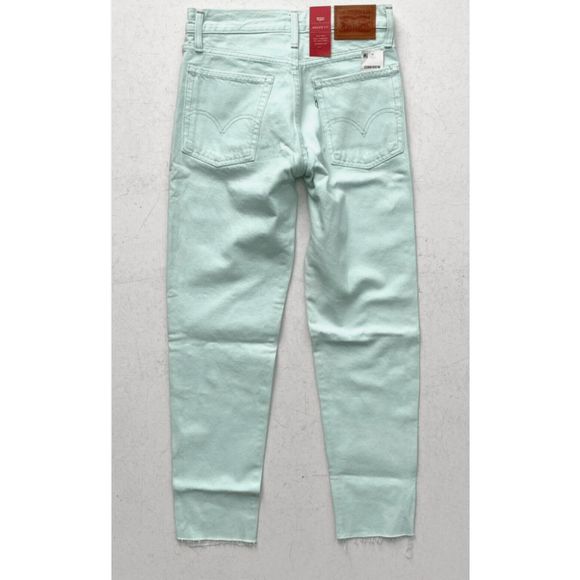 NEW Women’s Size 25 LEVIS Nwt Wedgie Fit High Rise Jeans Mint Green 228610016 - Picture 1 of 4
